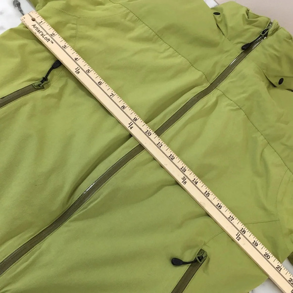 Lands End Green Winter Jacket Womens Medium 10-12 Zip Up - Picture 15 of 16